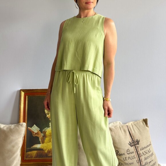 Sugarloaf Pants | Wide Leg Linen Pants Palazzo - Picture 3 of 10